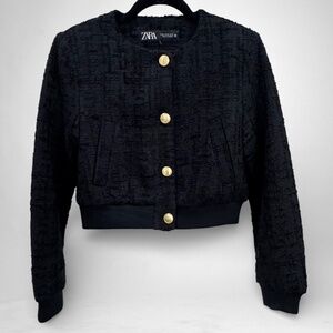 Zara Tweed Cropped Jacket